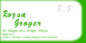 rozsa groger business card